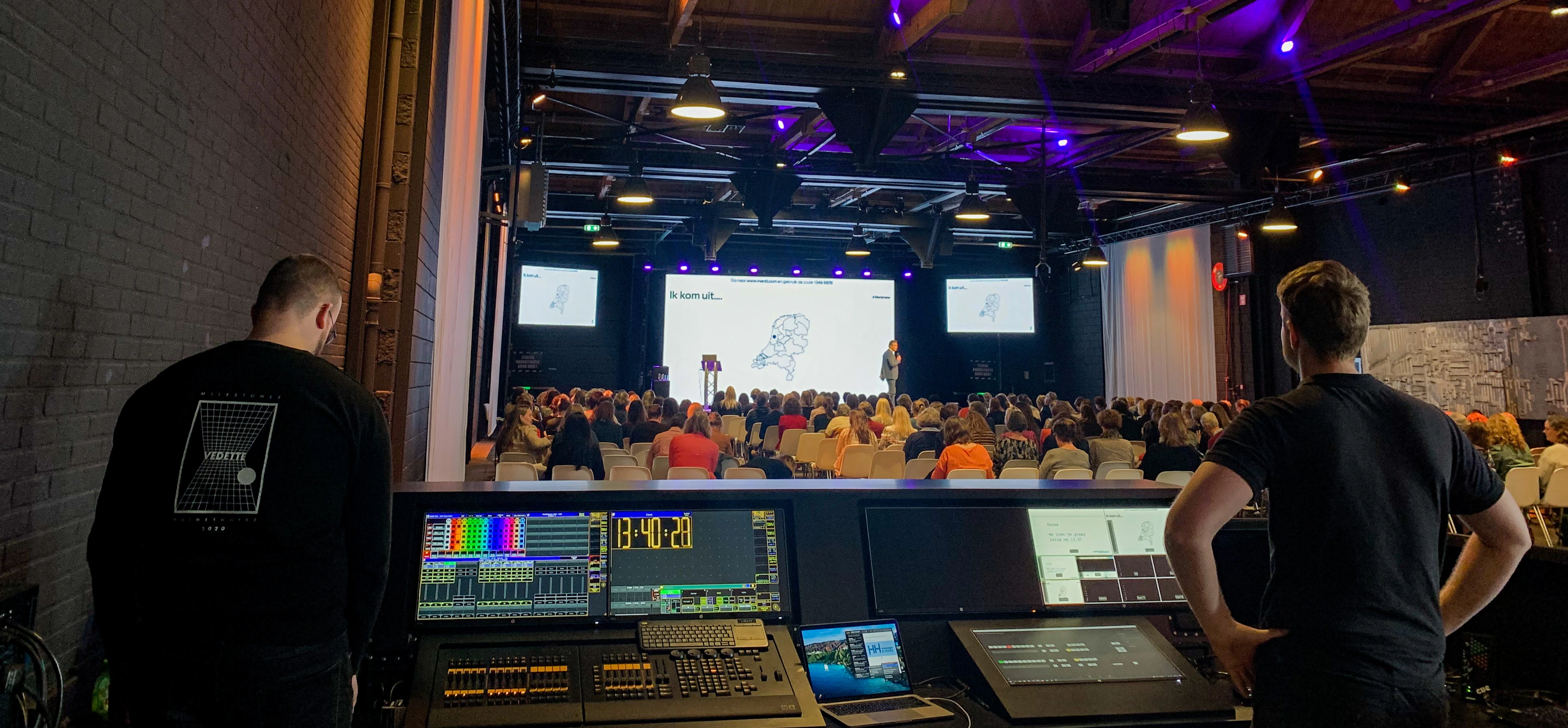 Techniek bij event in de Rijtuigenloods